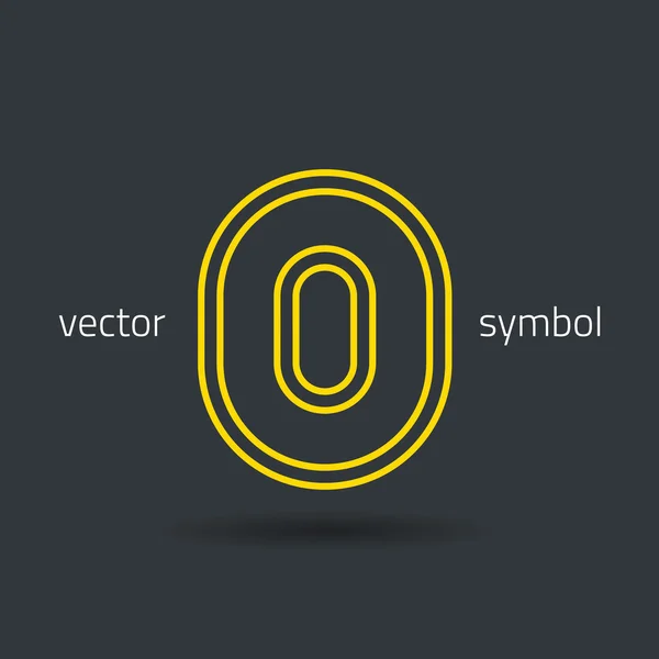 Símbolo do alfabeto de linha criativa Carta O —  Vetores de Stock