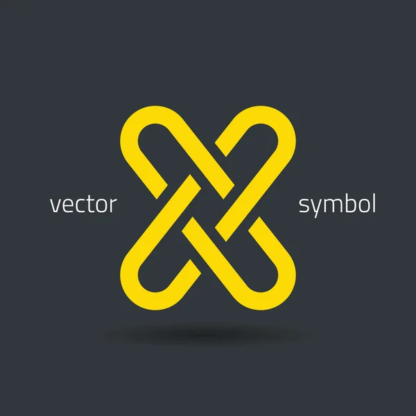 Línea creativa símbolo del alfabeto Letra X — Vector de stock