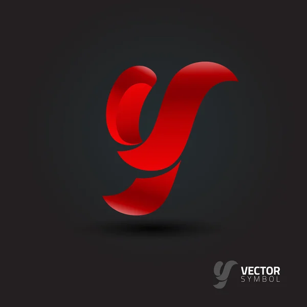Elegant alphabet symbol  Y — Stock Vector