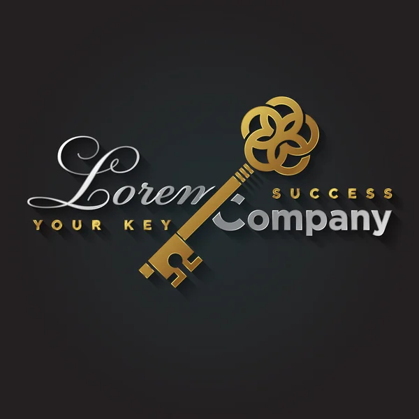 Altın ve gümüş anahtar sembol şeklinde