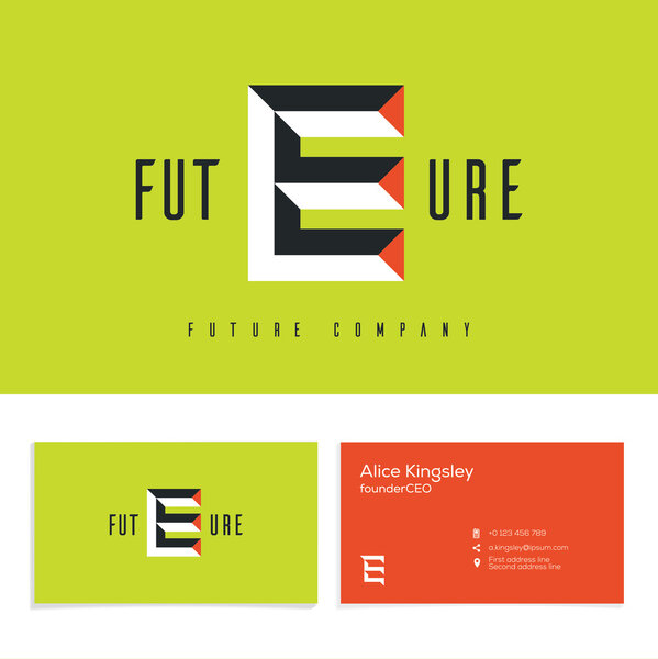 Буква Е бизнес-алфавит
