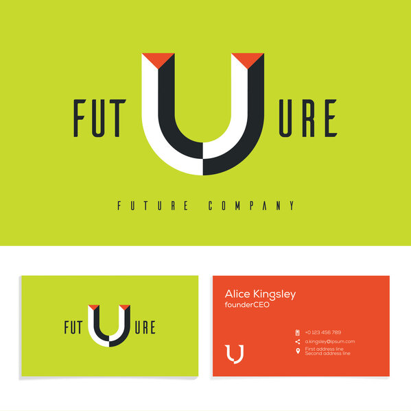 Буква U бизнес-алфавит
