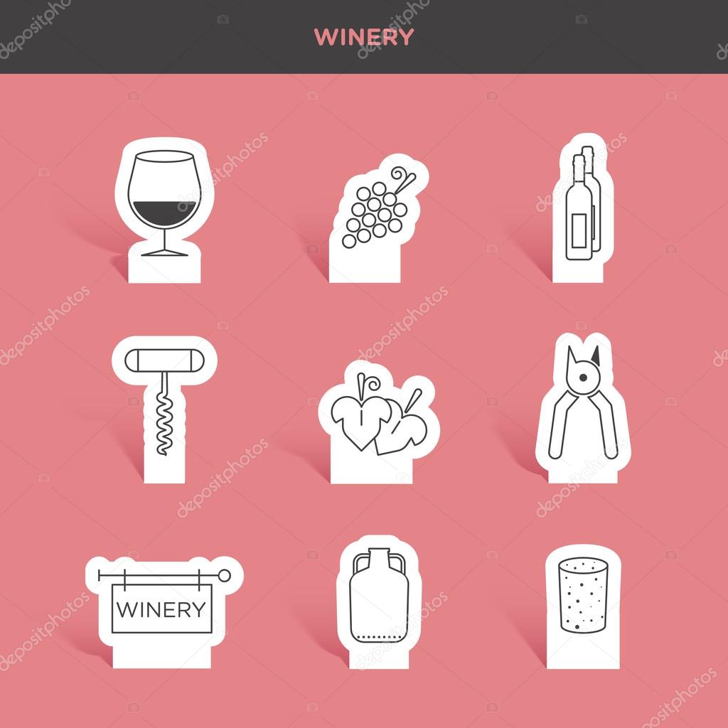 winery, drink icons