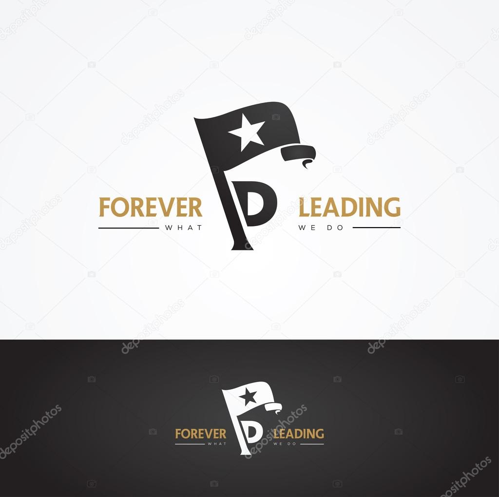 Flag shaped P letter