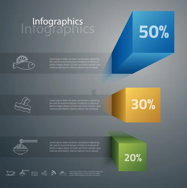 Grafische abstrakte Informationsgrafiken — Stockvektor