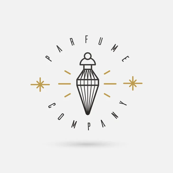 Logotipo de la empresa con signo de perfume — Vector de stock