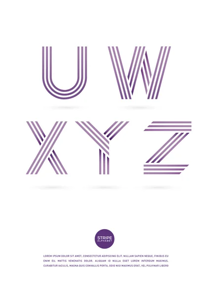 Alfabeto púrpura símbolos — Vector de stock