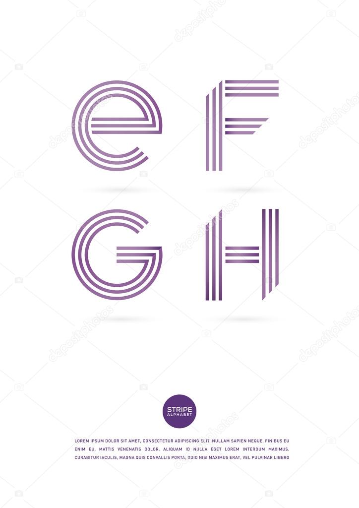 purple alphabet symbols