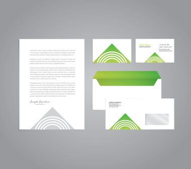 professional stationery template design clipart