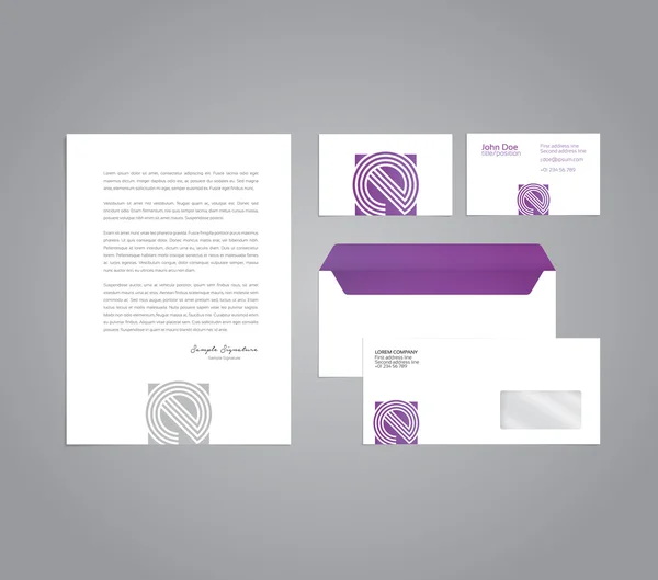 Business card with letter E — Wektor stockowy