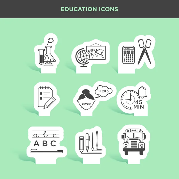 Set of school and education — Stock Vector