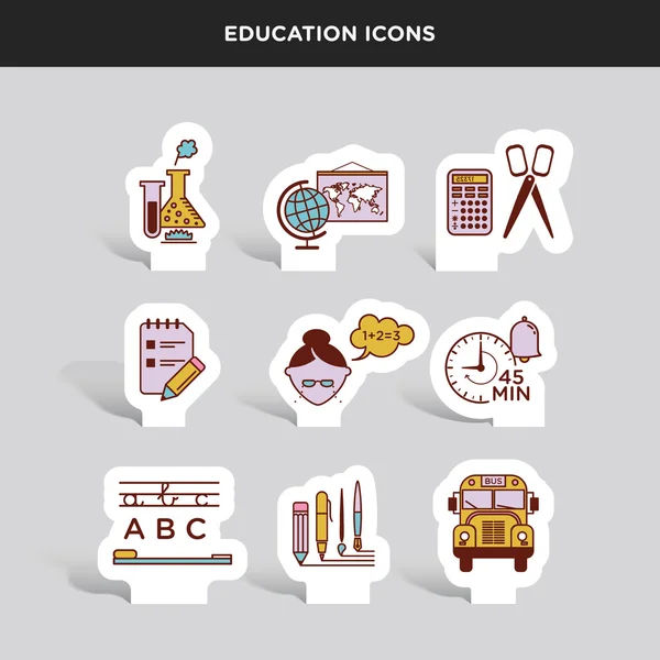 Set of school and education — Stock Vector