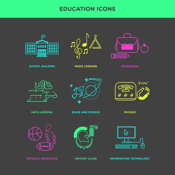 Set of school and education — Stock Vector