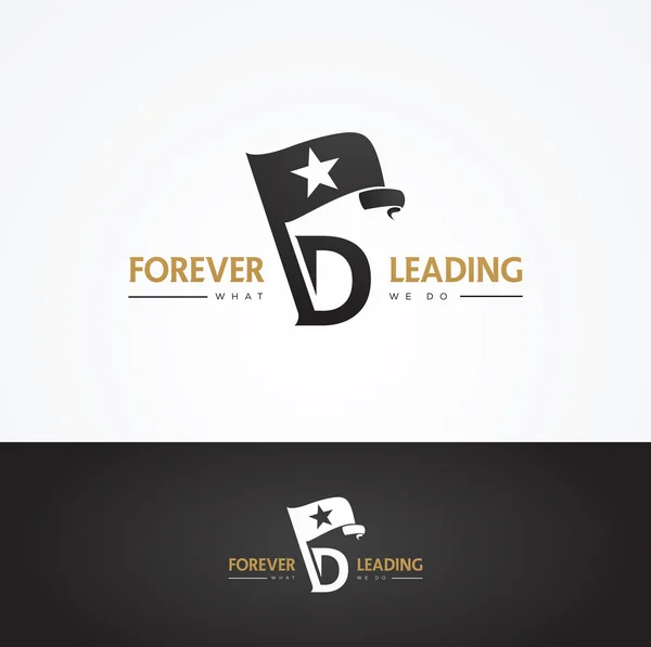 Symbol D for company leaders — 스톡 벡터