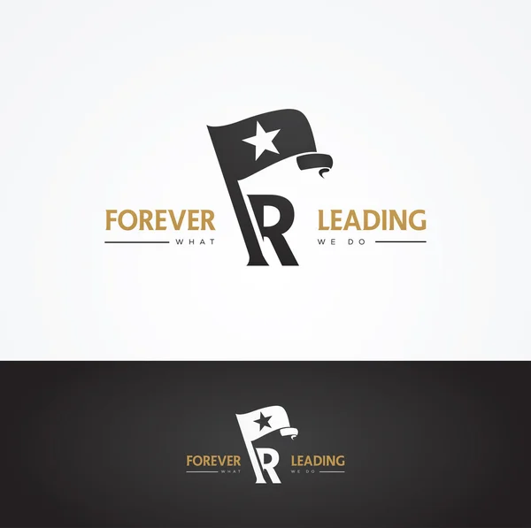 Symbol R for company leaders — 图库矢量图片