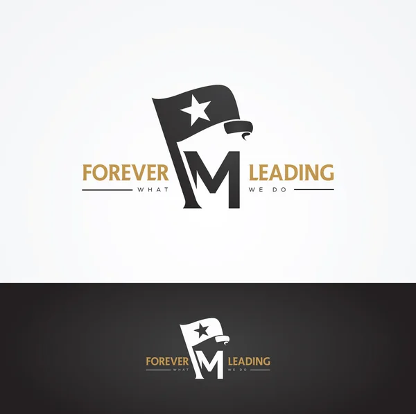 Symbol M for company leaders — 스톡 벡터