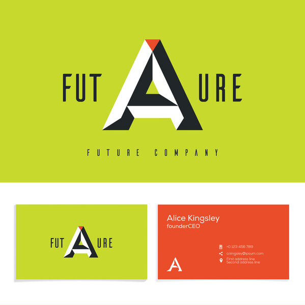 элегантный символ алфавита А
