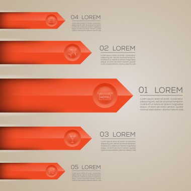 abstract info-graphics with arrows and icons