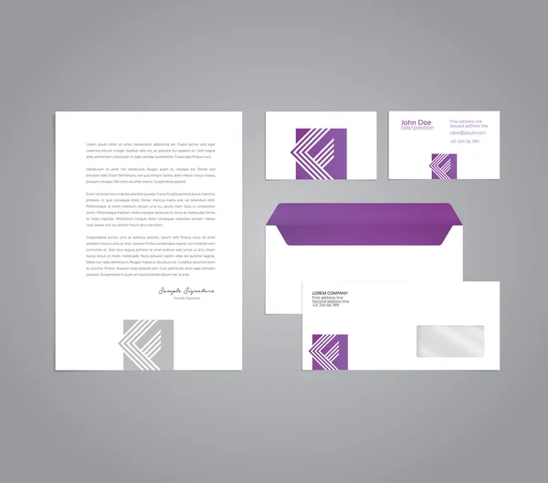 Business card with letter F — Wektor stockowy