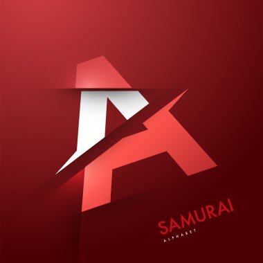 Samurai font poster A