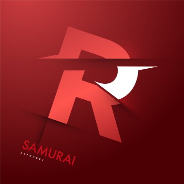 Samurai font poster R