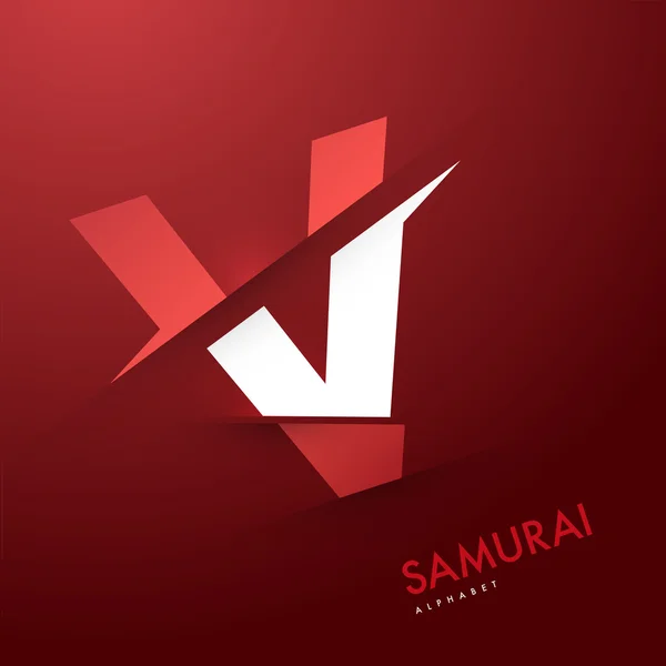 Samurai font poster V — стоковий вектор