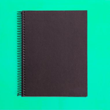 Siyah defter kapağı