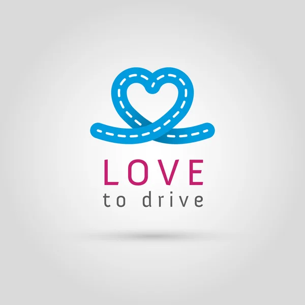 Love driving symbol — Stock Vector