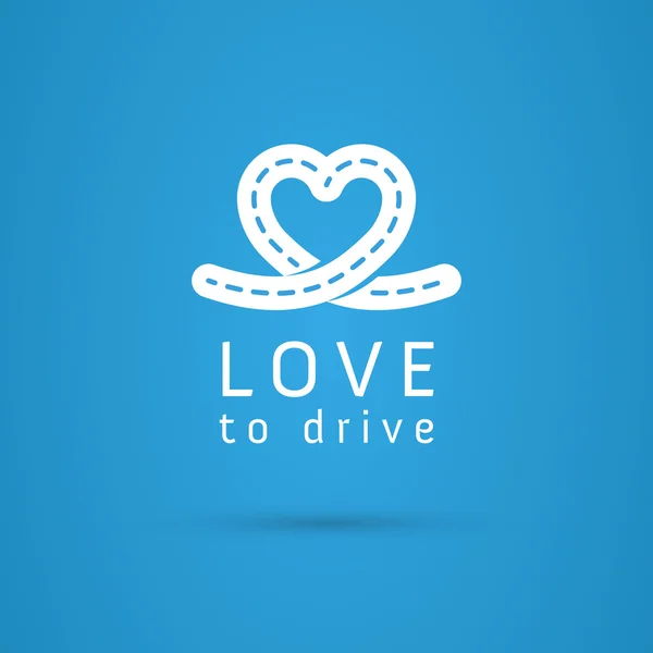 Love driving symbol — Stock Vector