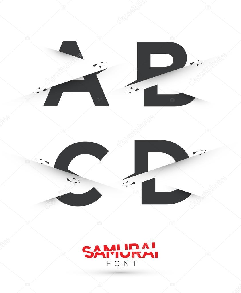 samurai alphabet set