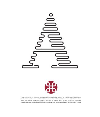 çizgili Alfabe harf A