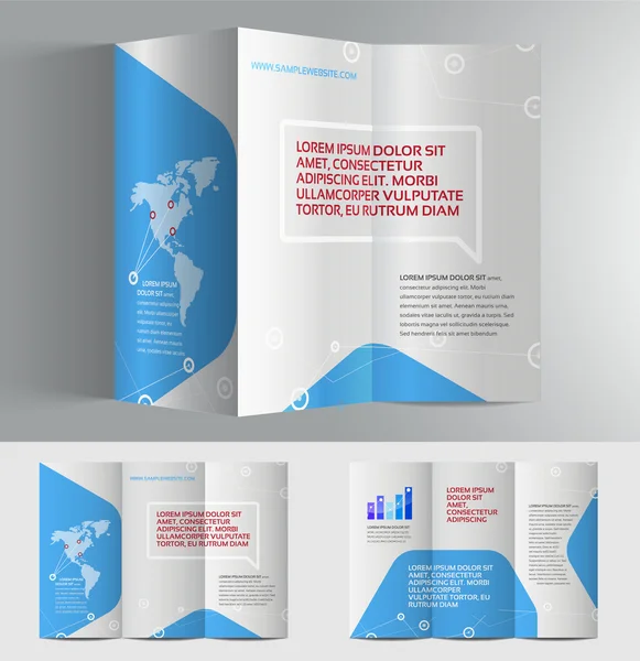 Diseño de folleto de negocios elegante — Vector de stock