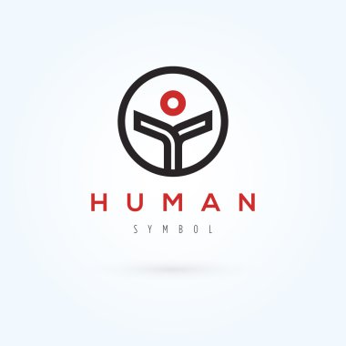 Şirket logo şablonu insan simgesiyle