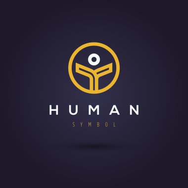 Şirket logo şablonu insan simgesiyle
