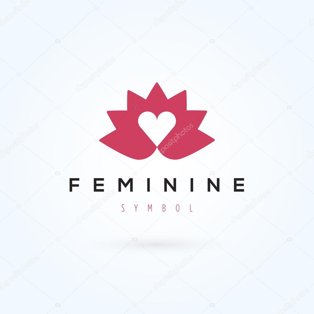 Geometric heart company logo template