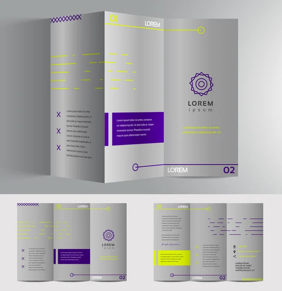 Plantilla de diseño de folleto empresarial — Vector de stock