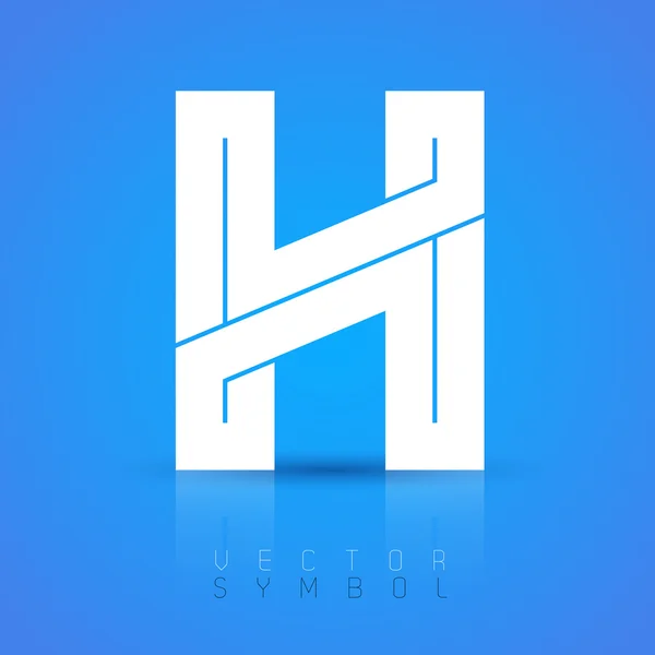 Graphic font symbol letter H — Stockvector