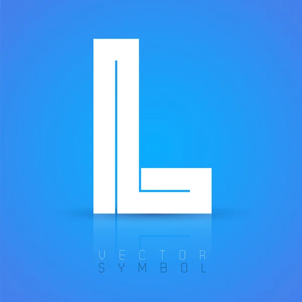 Graphic font symbol letter L — Stock Vector