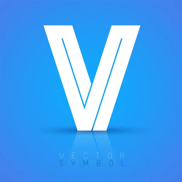 Grafikus betűtípus szimbólum letter V — Stock Vector