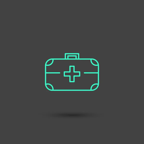 Läkarens väska, medicin ikonen — Stock vektor