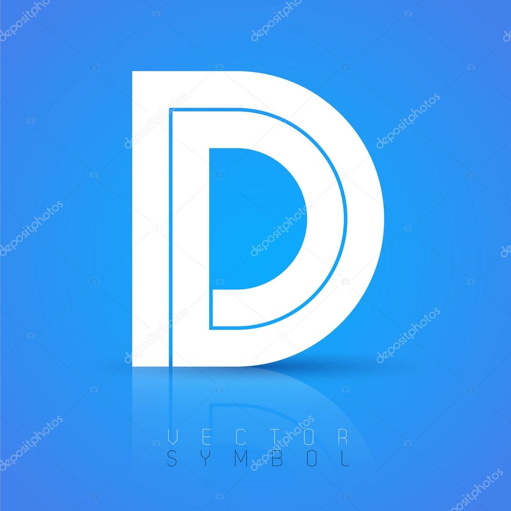Vector graphic elegant font with sample text,  symbol, alphabet, letter D