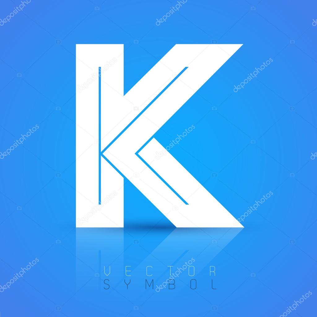Vector graphic elegant font with sample text,  symbol, alphabet, letter K