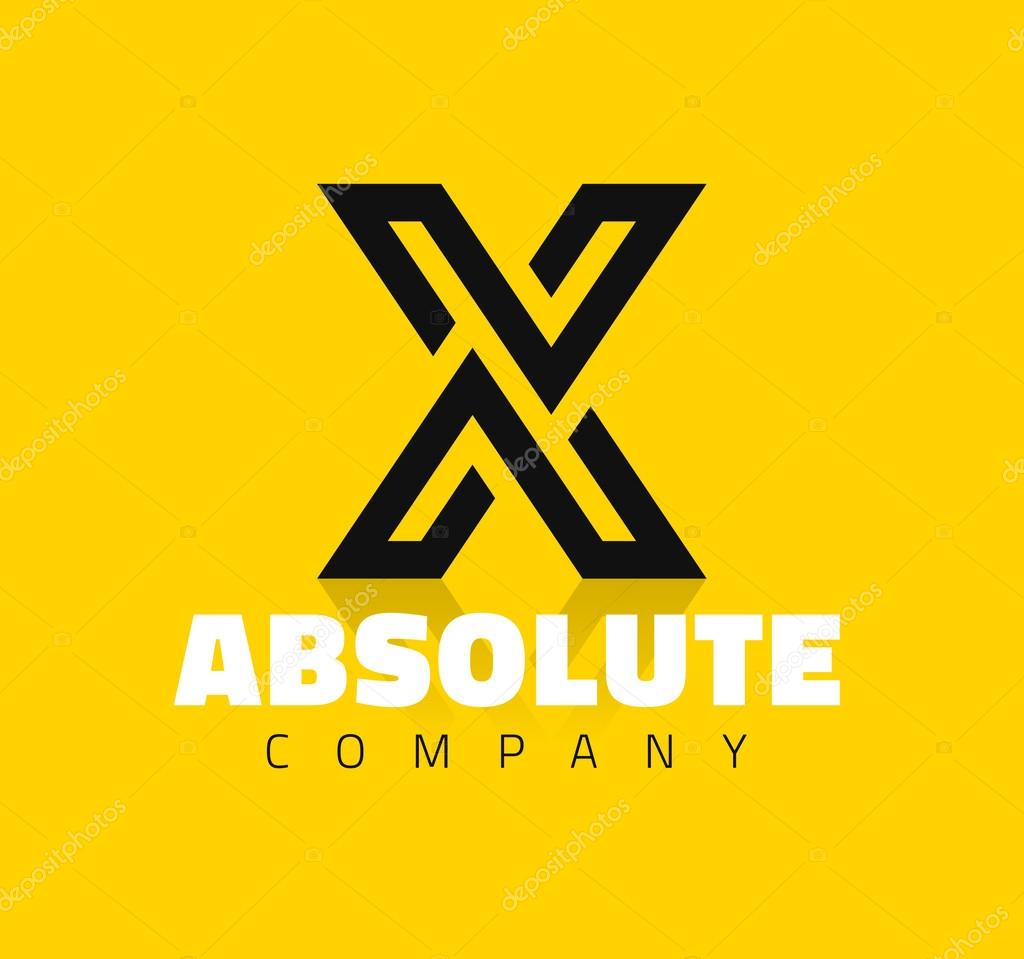 Vector graphic creative line alphabet symbol, letter X
