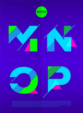 grafik Alfabe harf seti