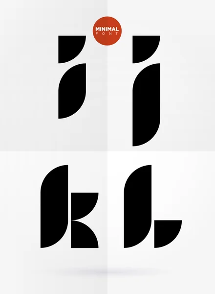 Conjunto de letras de diseño decorativo — Vector de stock
