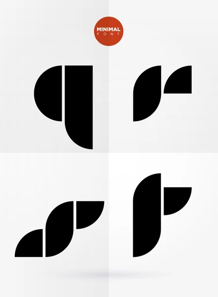 Conjunto de letras de diseño decorativo — Vector de stock