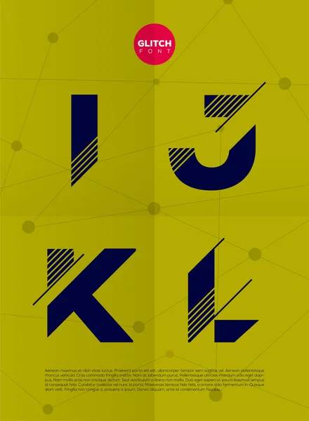 Alphabet graphique lettres ensemble — Image vectorielle