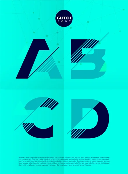 Alphabet graphique lettres ensemble — Image vectorielle