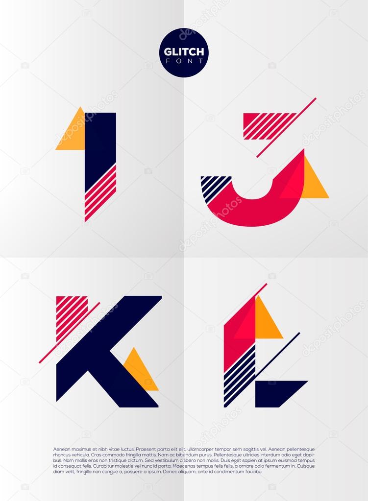 graphic alphabet letters set