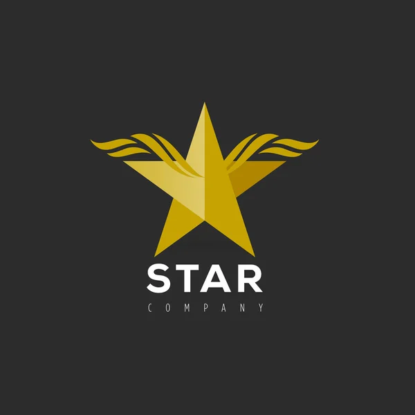 Gwiazda ze skrzydłami, logo — Wektor stockowy
